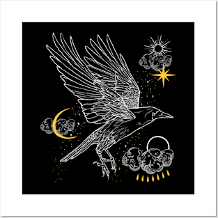 Crow In The Clouds Posters and Art